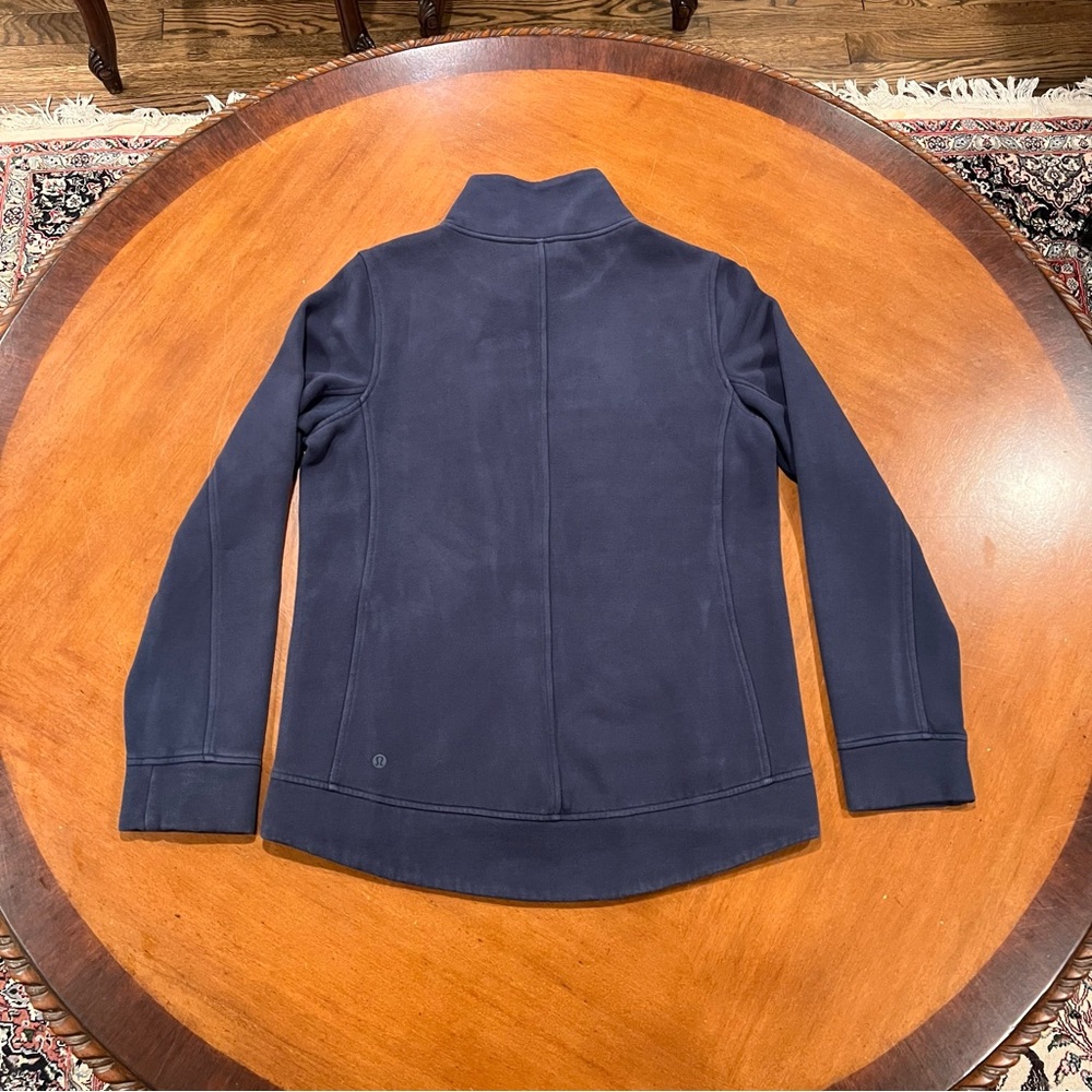 Lululemon Women’s Fleece Be True Jacket Inkwell Blue Size 8 Relaxed Fit Soft - Picture 5 of 16